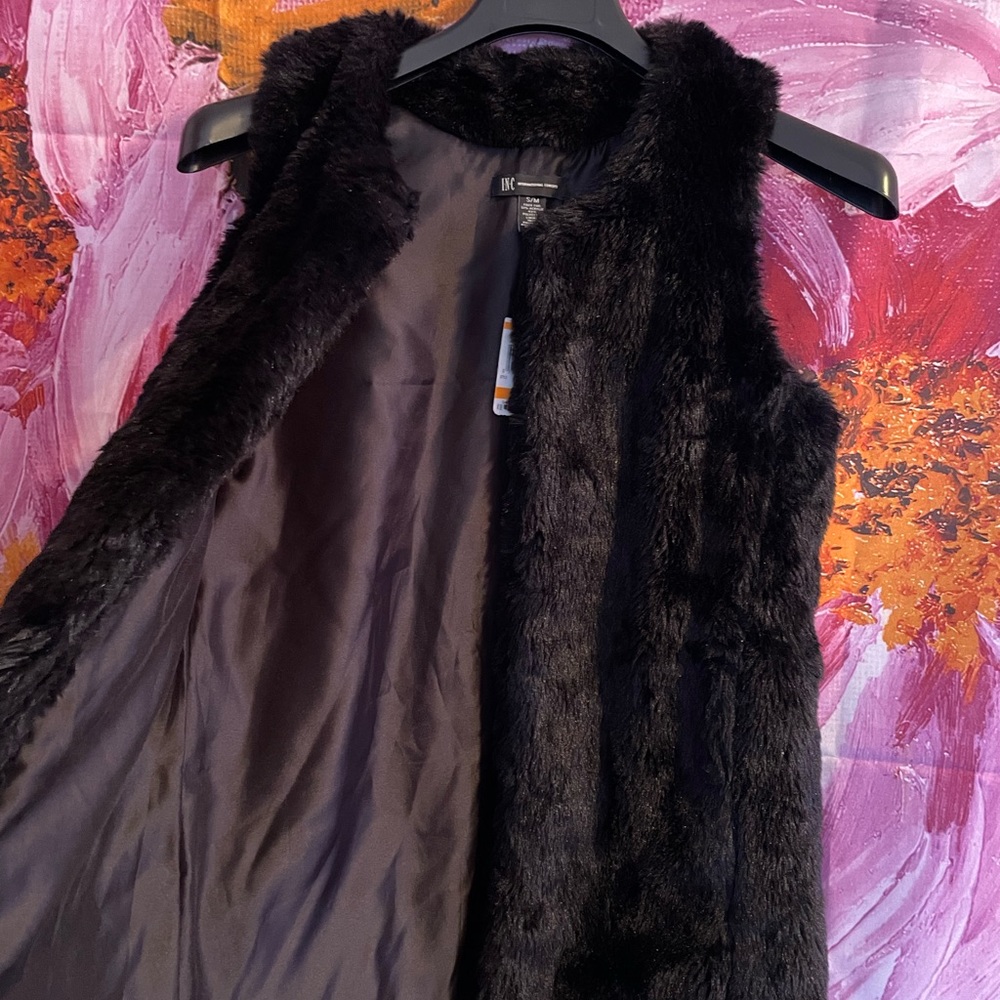 Black INC faux fur vest